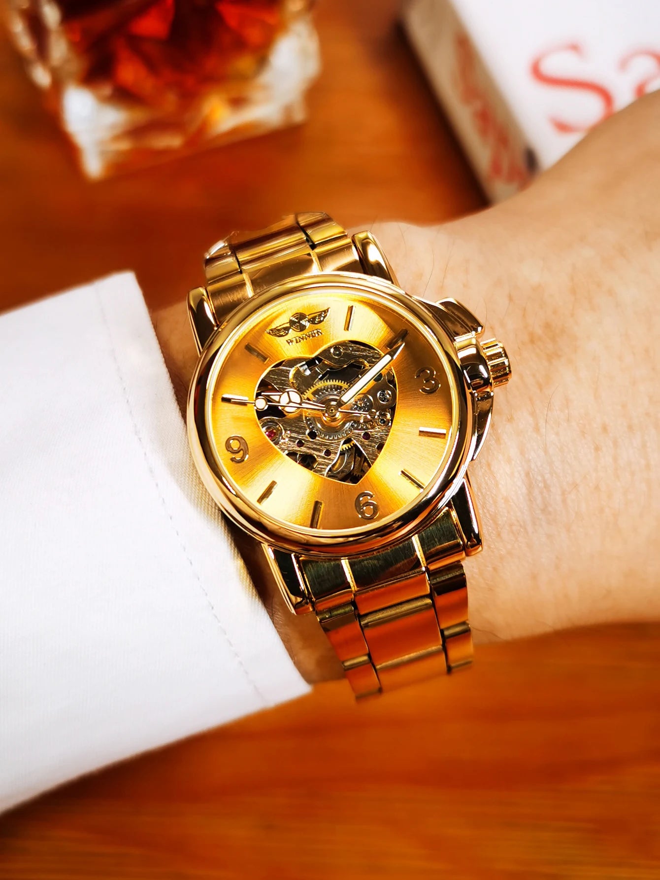 Elegant Luxury Automatic Skeleton Watch for Women - Smarsty