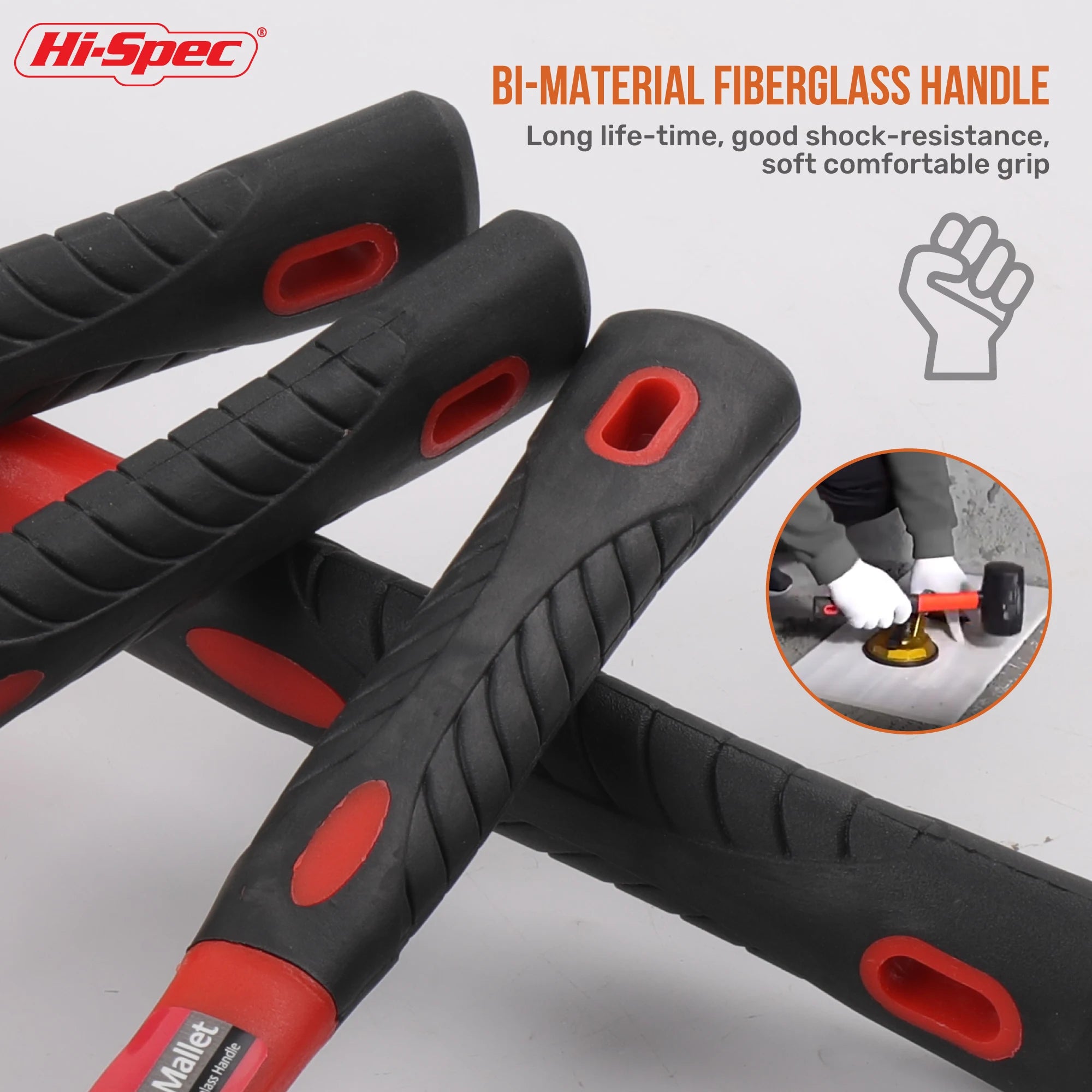 Hi-Spec Heavy Duty Rubber Mallet for Household Use - Smarsty