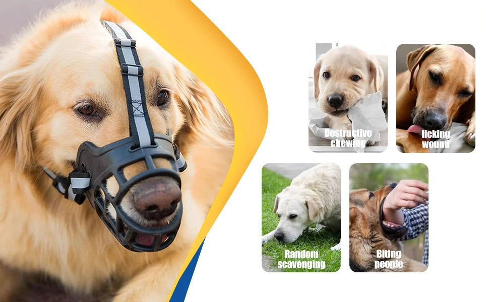 Reflective Dog Muzzle for Safe and Comfortable Use - Smarsty