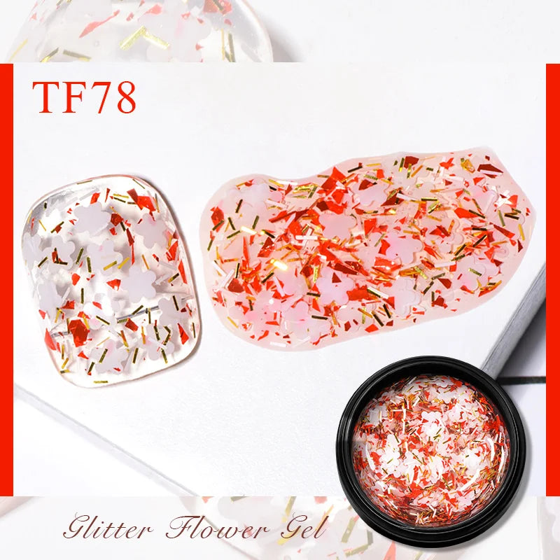 Pink Dried Flower Gel Nail Polish for Fairy Nail Art - Smarsty