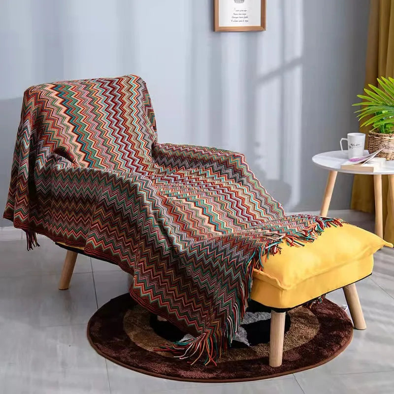 Boho Aztec Throw Blanket for Stylish Home Decor - Smarsty