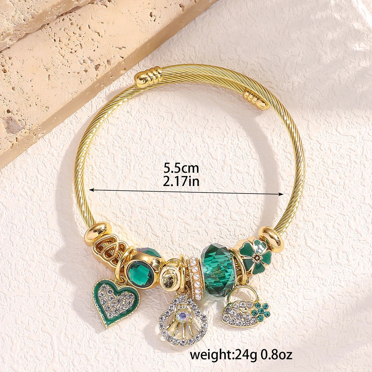 Fashion Multi Element Stainless Steel Love Bracelet for Women - Smarsty