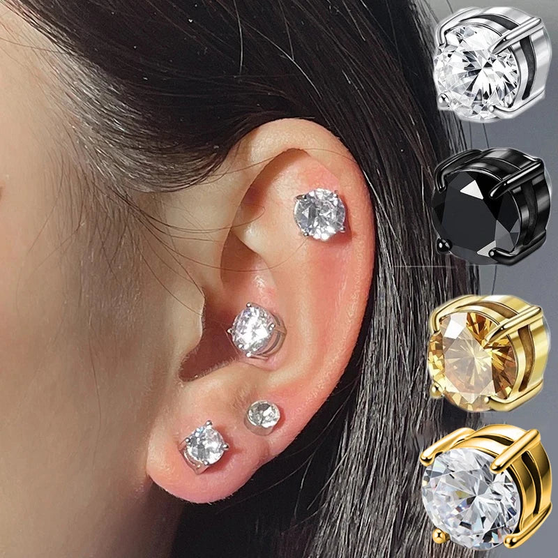 Fashion Crystal Magnetic Clip Earrings for Men and Women - Smarsty