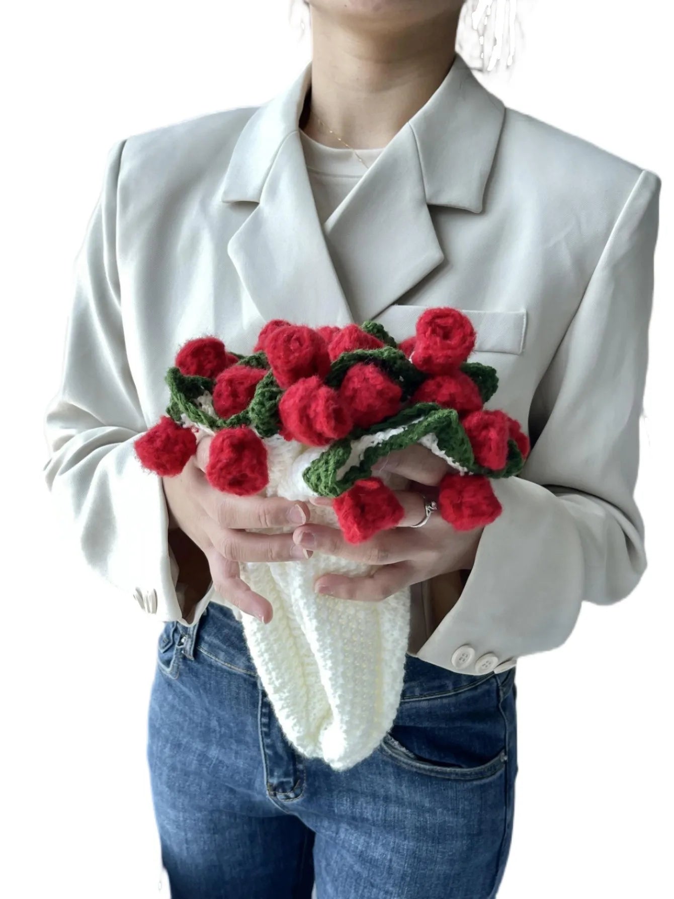 Handmade Crochet Rose Blanket for Cozy Comfort - Smarsty