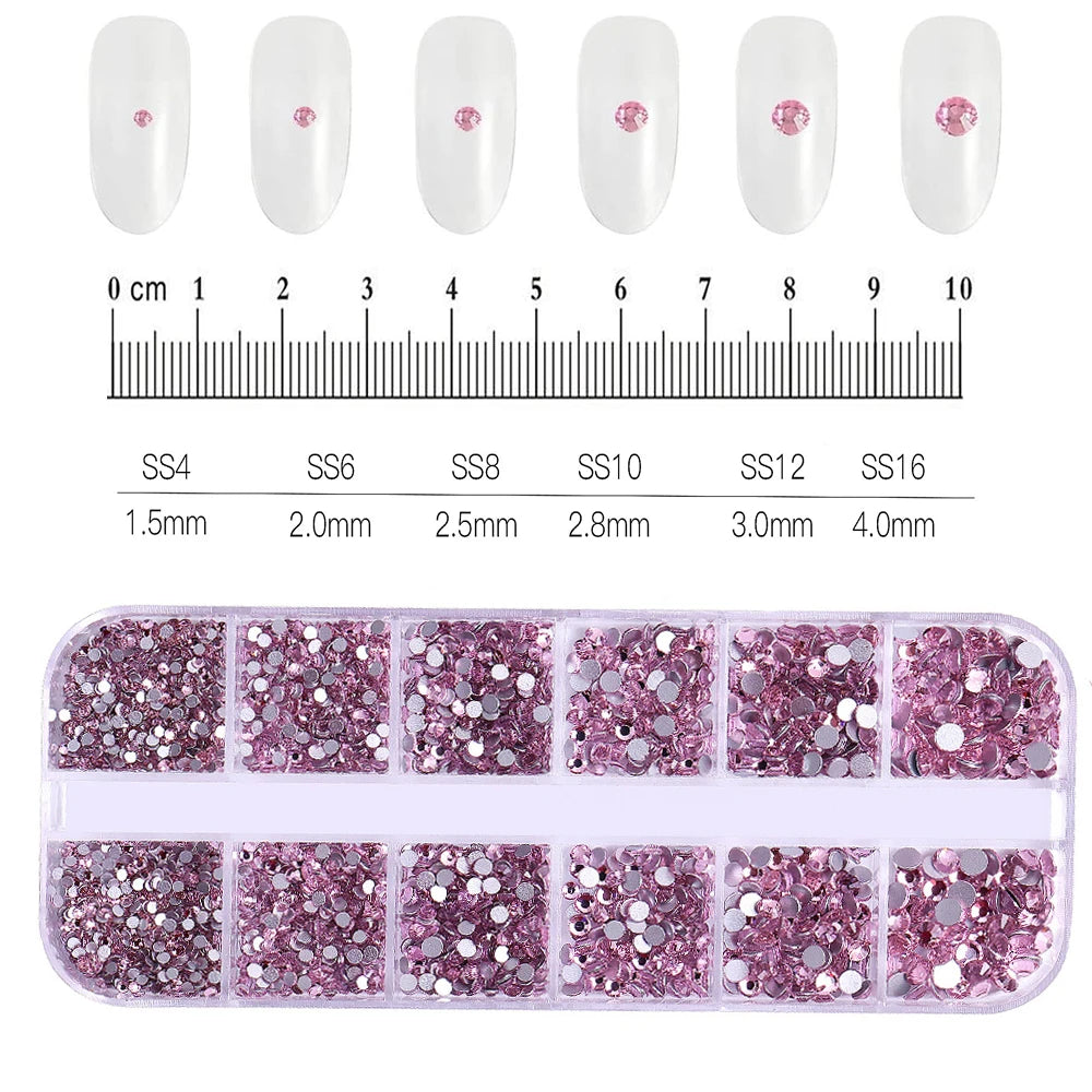 Mixed Nail Rhinestones with Shiny Clear Colors for Stunning Nail Art - Smarsty