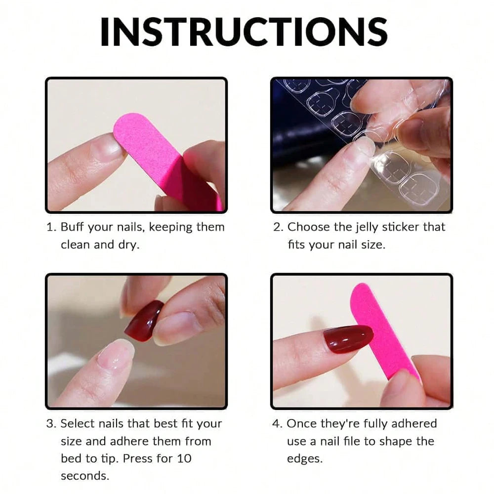 Pink Bowknot Stiletto Press On Nails 24PCS Full Cover - Smarsty