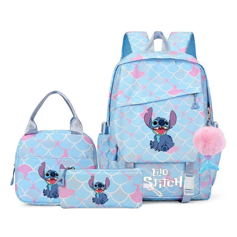 Lilo Stitch Kids Backpack Set 3 Piece Kawaii School Bags - Smarsty