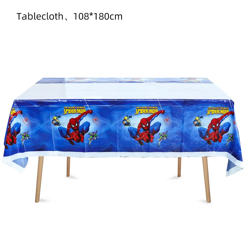 Spiderman Birthday Tablecloth for Kids Party Supplies - Smarsty