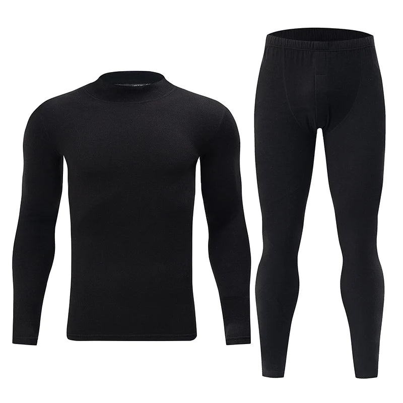 2/4 Pcs Men's Solid Color Simple Autumn And Winter Thermal Underwear Comfortable And Casual Bottoming Underwear Teenagers Pajama - Smarsty