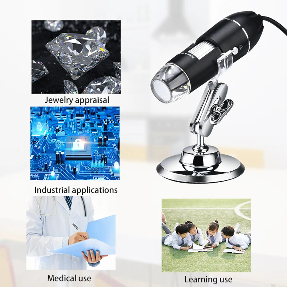 1600X Portable USB Electronic Digital Microscope Handheld Magnifier Microscope Supports for WIN10/8/7/XP System