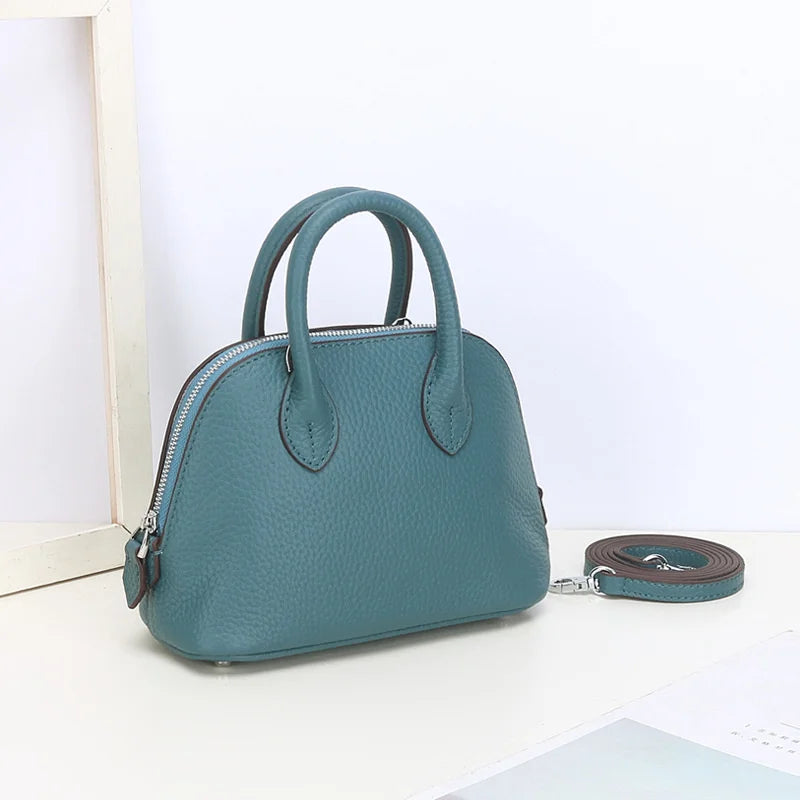 Cow Leather Shell Bag Crossbody Women Messenger Style - Smarsty