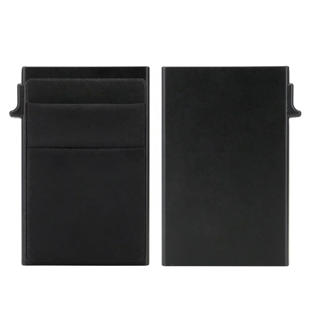 Anti Rfid Blocking Protected Magic ID Bank Credit Card Holder Men Thin Slim Minimalist Smart Magic Wallets Metal Cardholer Case