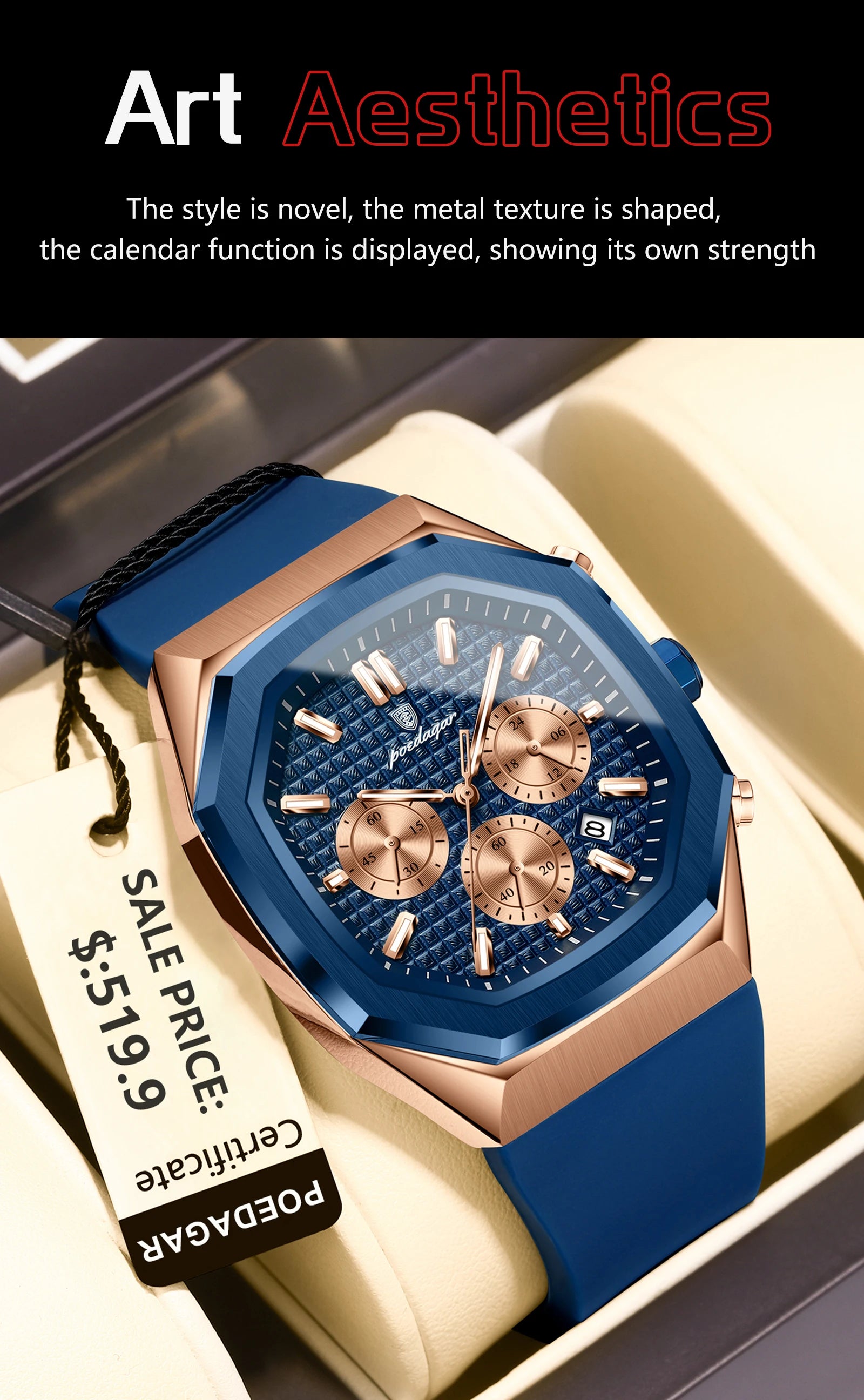 Waterproof Luminous Chronograph Watch for Men - Smarsty