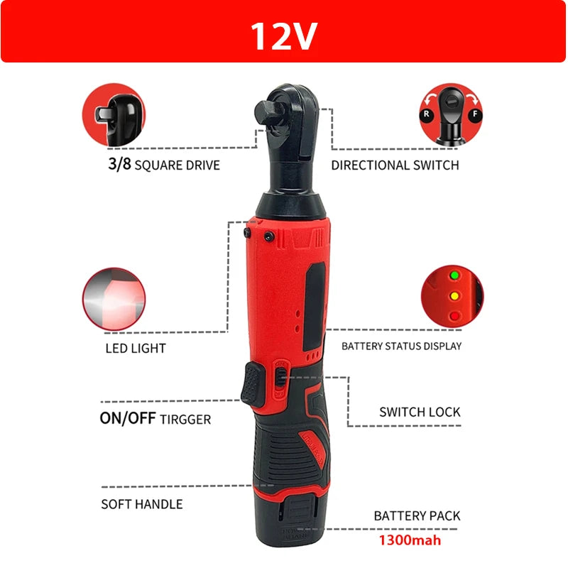 Cordless Electric Impact Wrench with 350N.m Torque - Smarsty