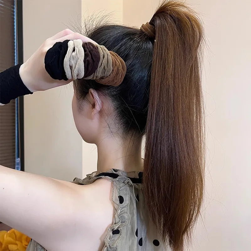 Thick Widen Hair Ties Set Secure Hold Scrunchies For Women - Smarsty