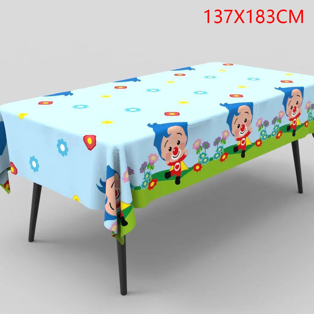 Plim Clown Disposable Tablecloths for Kids Parties - Smarsty