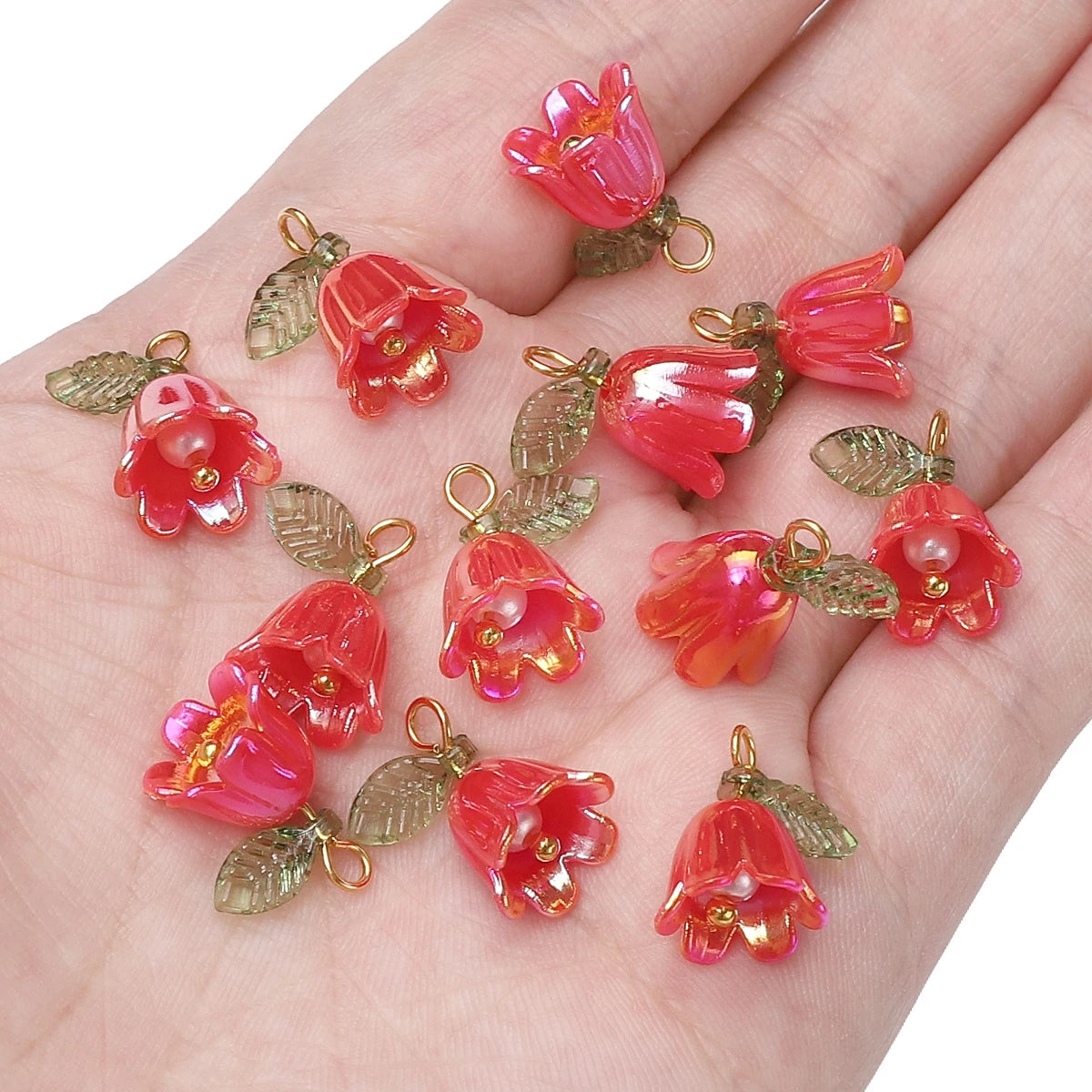 Acrylic Lily of the Valley Flower Beads for Jewelry Making - Smarsty