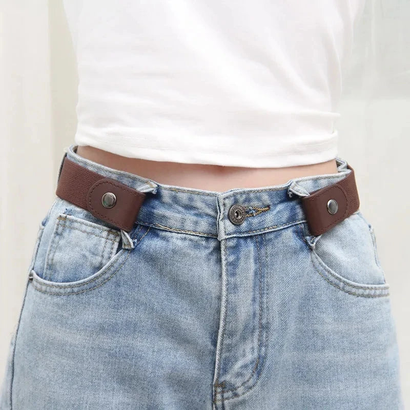 Adjustable Elastic Unisex Woven Jeans Belt Seamless - Smarsty