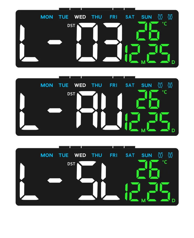 Digital LED Alarm Clock with Adjustable Brightness and Temperature Display - Smarsty