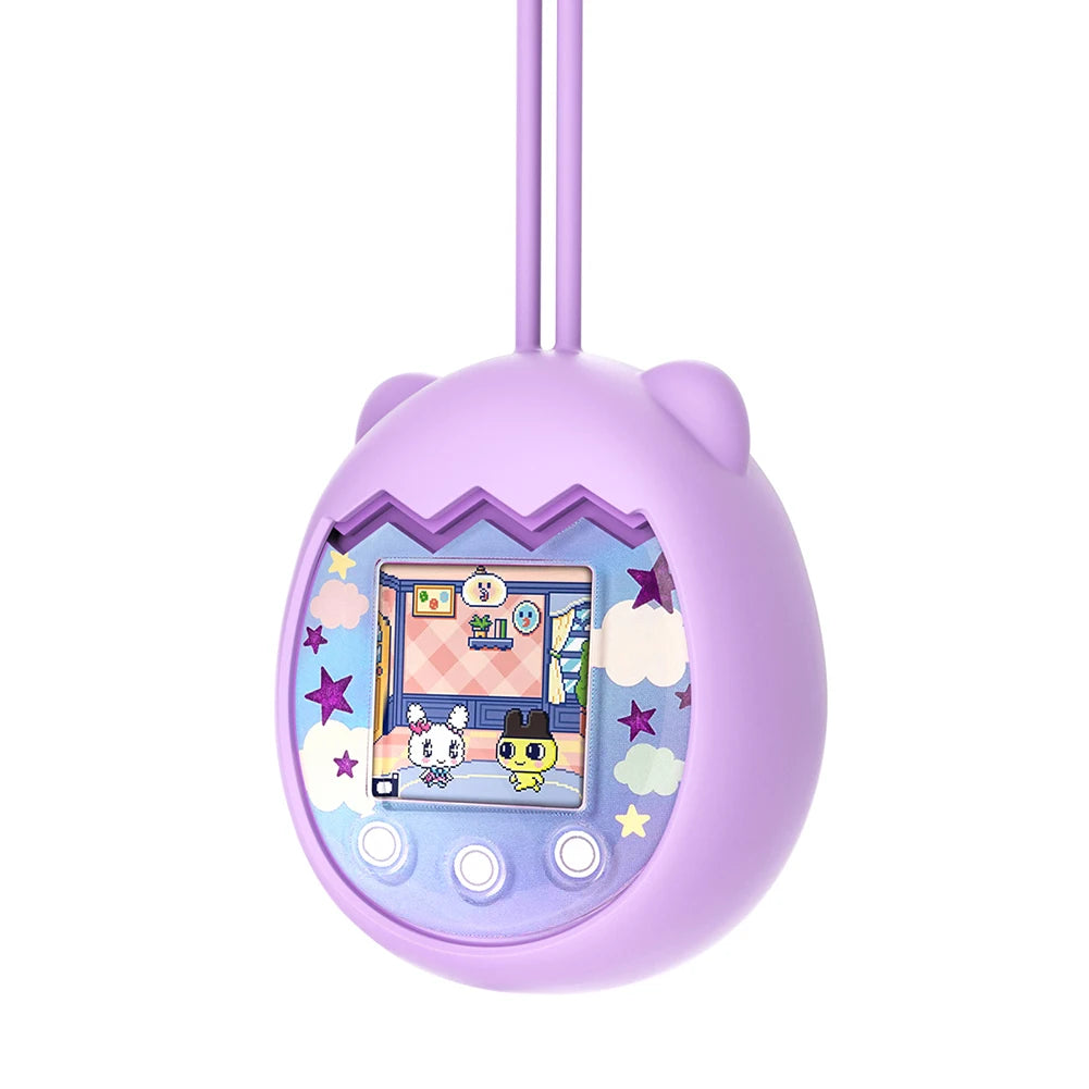 Silicone Full Protector Cover Cartoon Animal Shaped E Pet Machine Cover Waterproof Scratch-proof with Lanyard for Tamagotchi Pix
