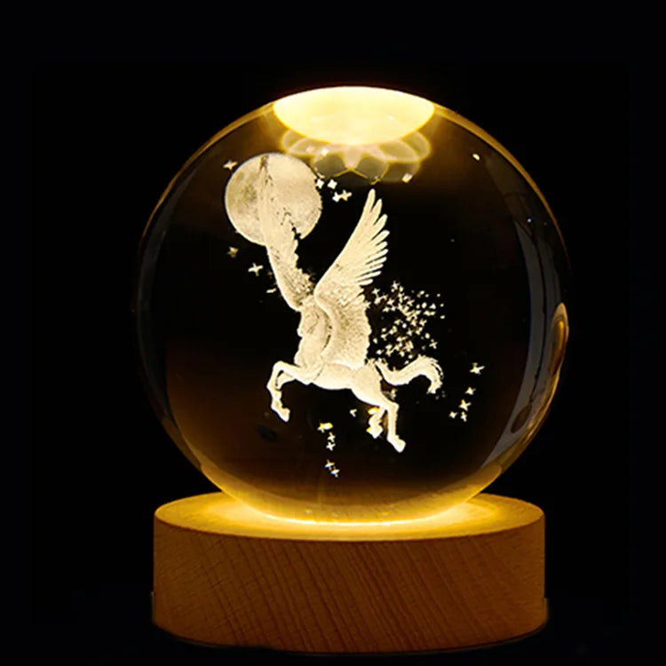 3D Crystal Galaxy Night Light for Home Decor - Smarsty