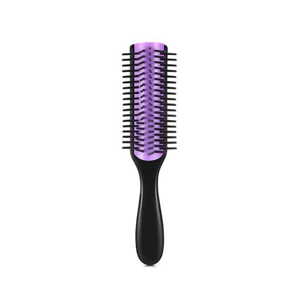 9-Rows Detangling Hair Brush Denman Detangler Hairbrush Scalp Massager Straight Curly Wet Removable DIY Hair Comb Brush