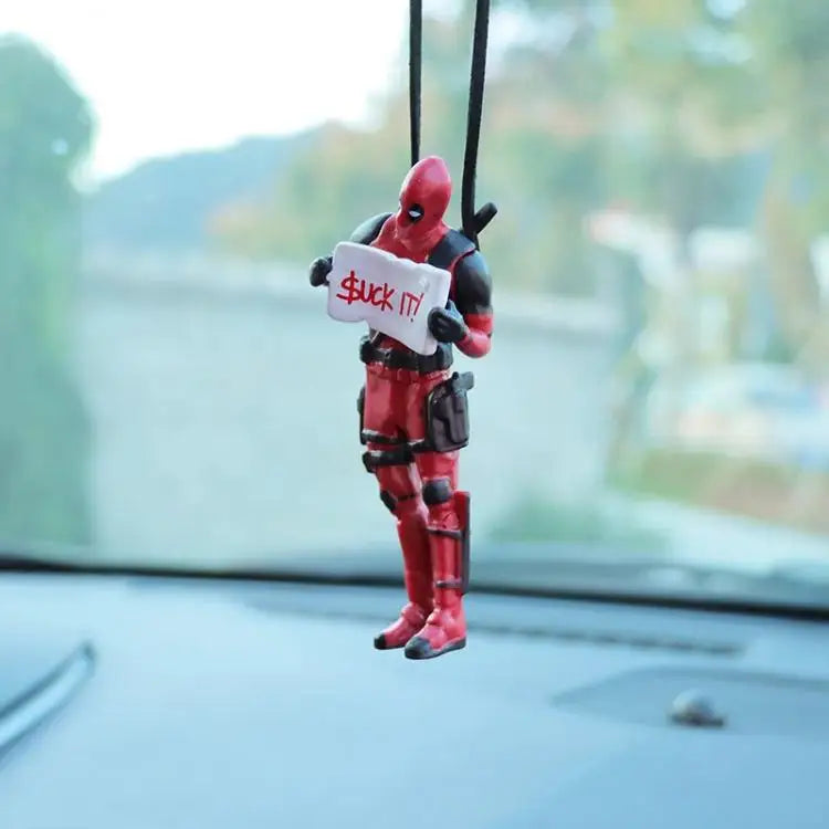 Deadpool Car Pendant Rearview Mirror Charm Interior Decor - Smarsty