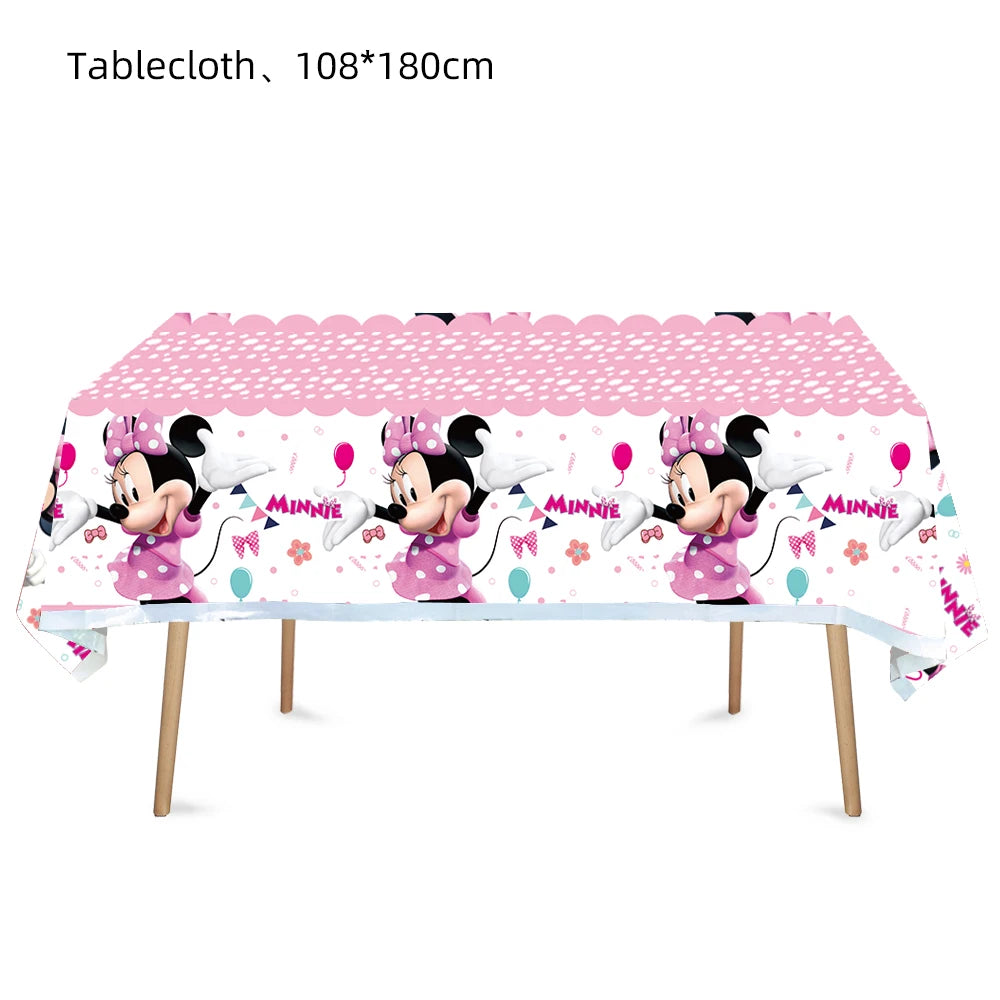 Minnie Mouse Birthday Party Disposable Tableware Set - Smarsty