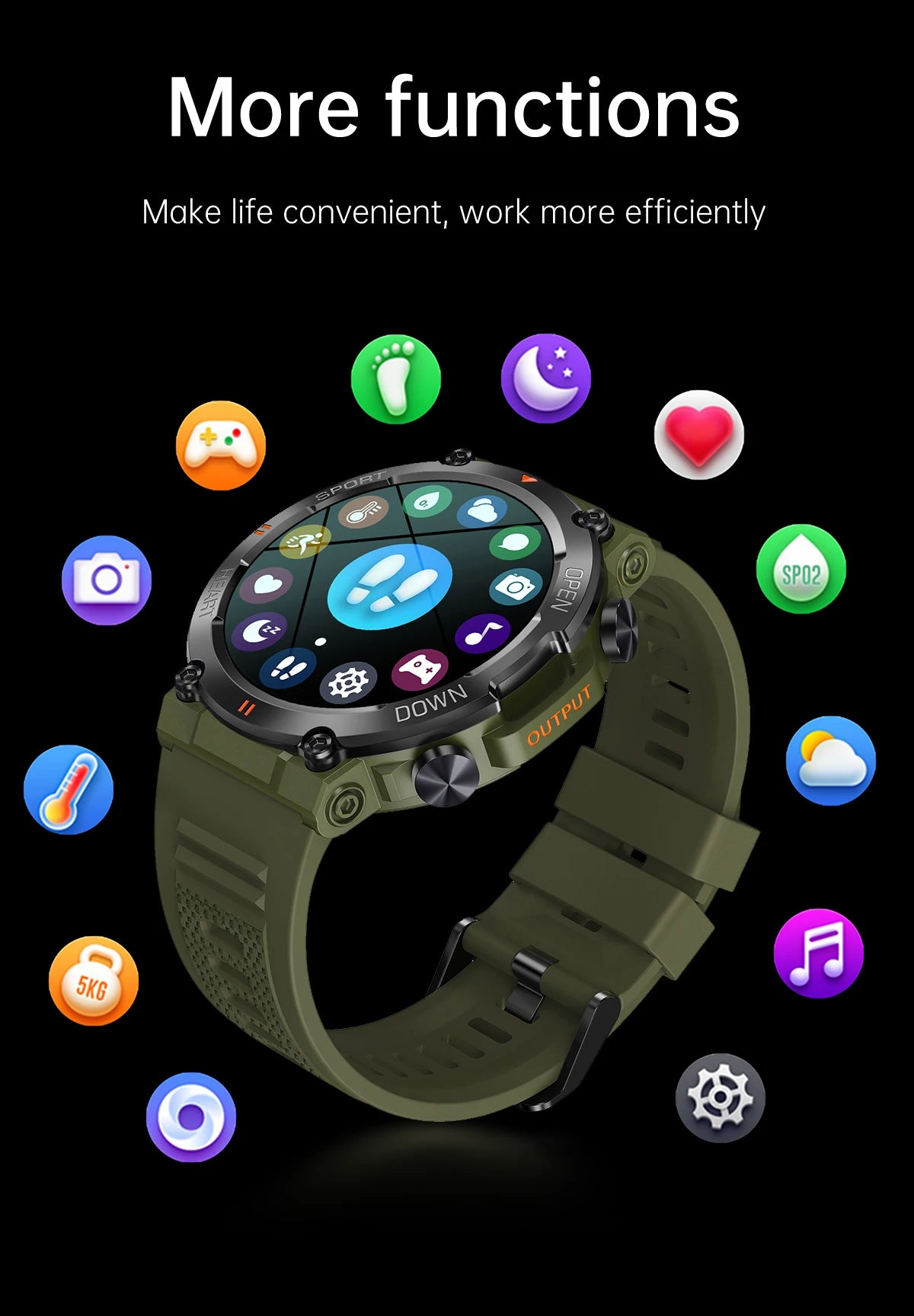 K56Pro Smart Watch for Men with Heart Rate Monitor - Smarsty