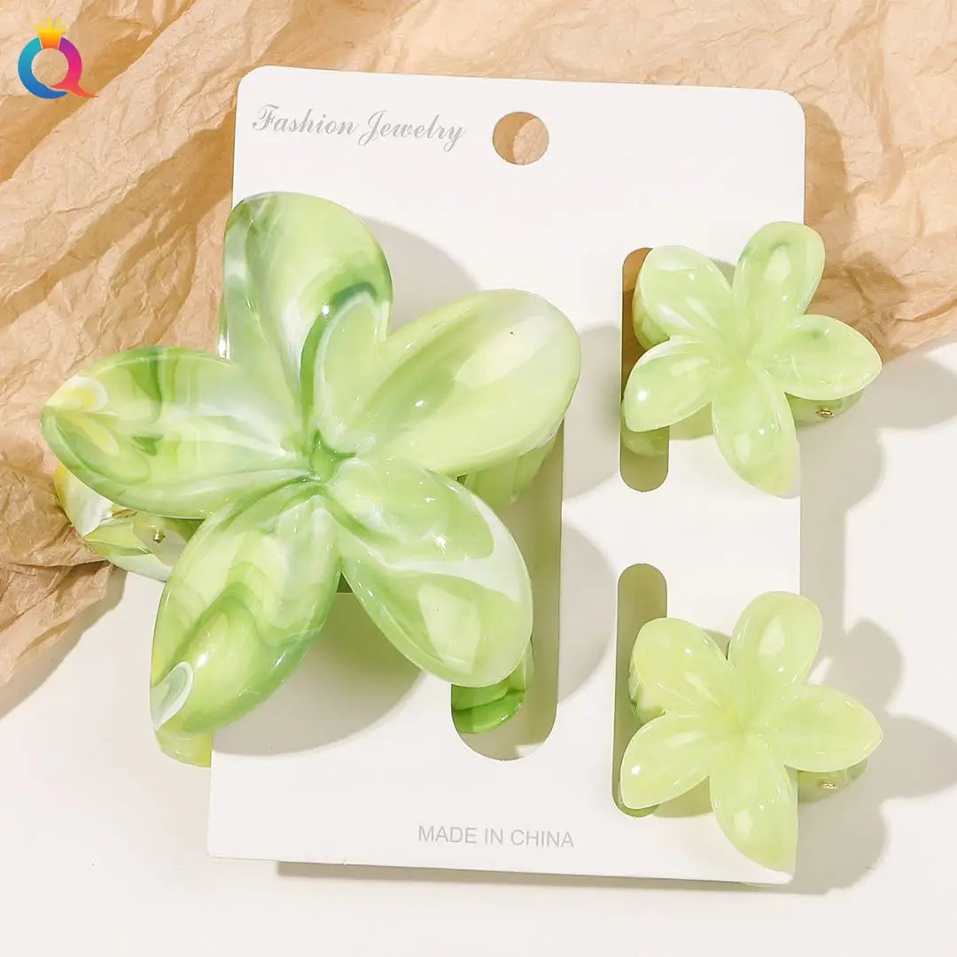 Hawaiian Flower Hair Claw Clips For Thin Hair Lightweight - Smarsty