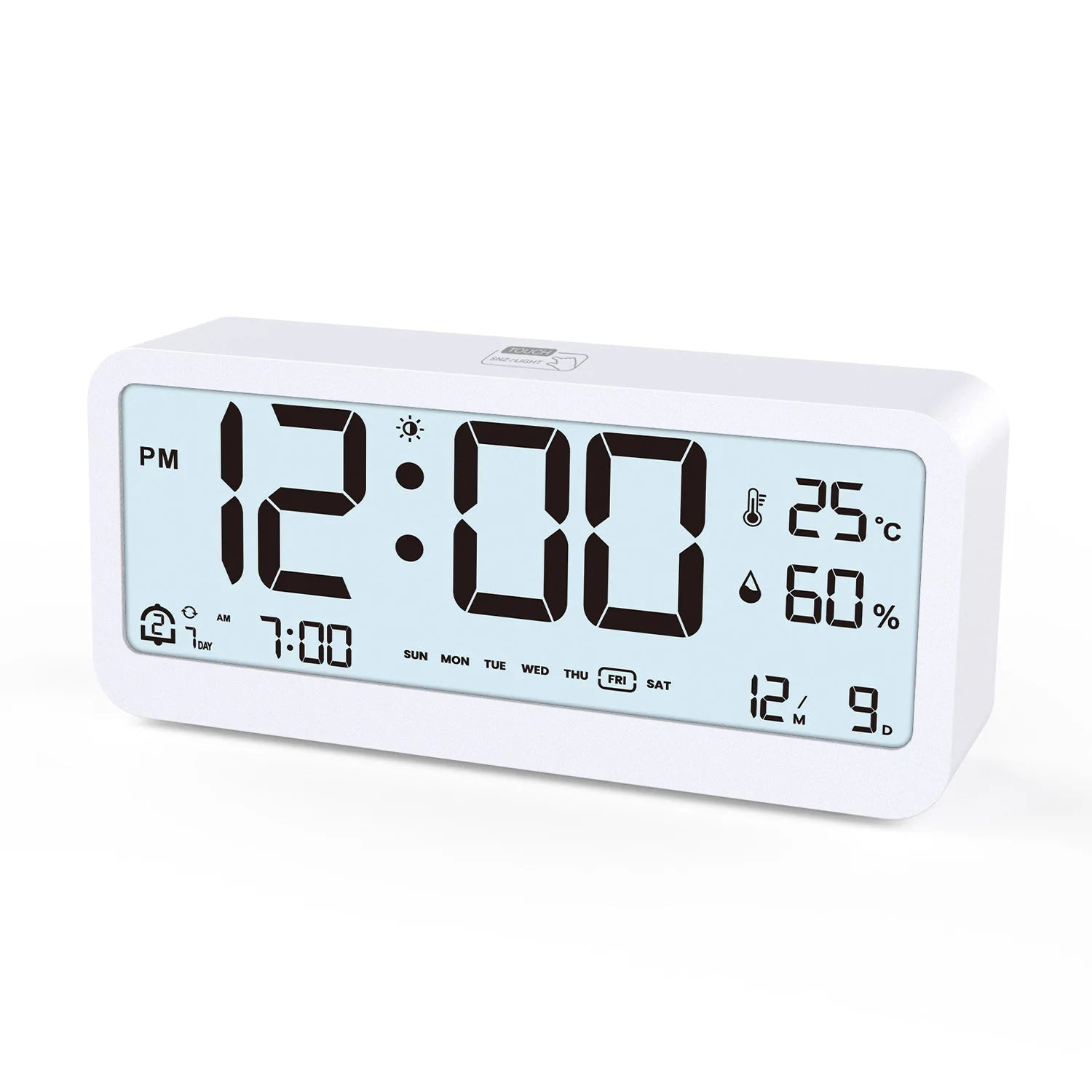 Multi-Function LED Alarm Clock with Humidity Display - Smarsty