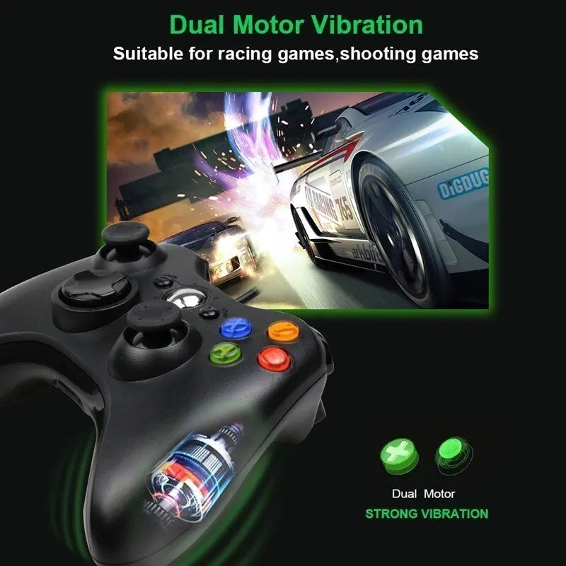 Xbox 360 Wired Game Controller With Dual Vibration Feature - Smarsty