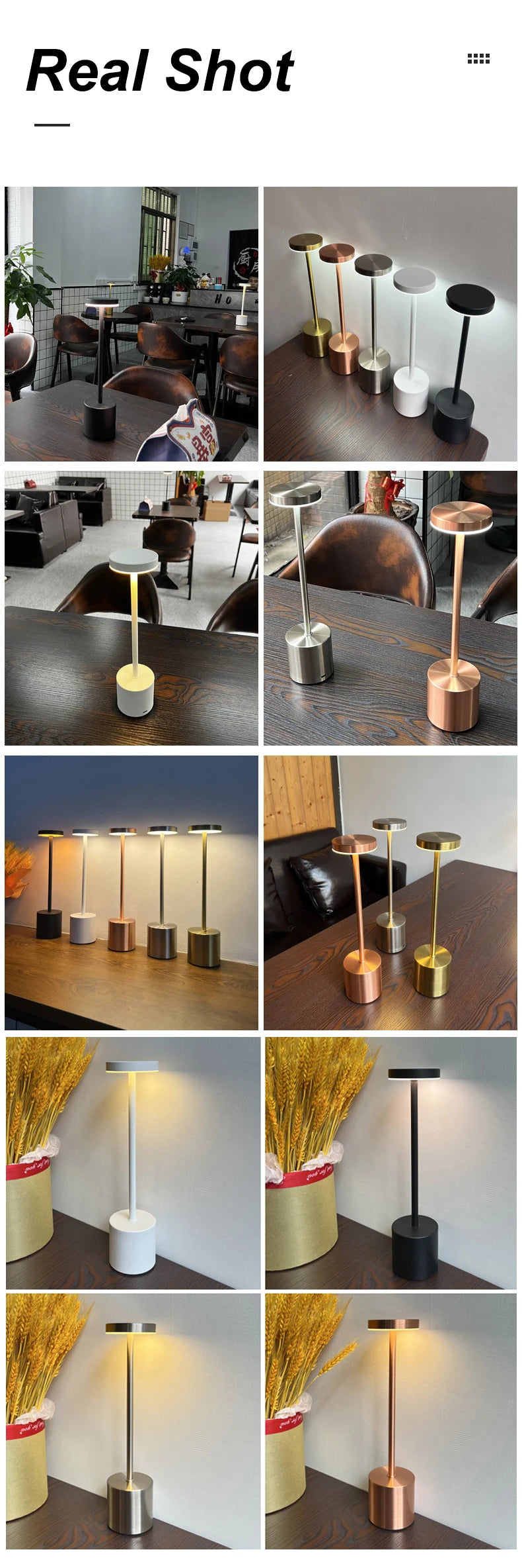 Rechargeable Alloy Cordless LED Table Lamp for Ambiance - Smarsty