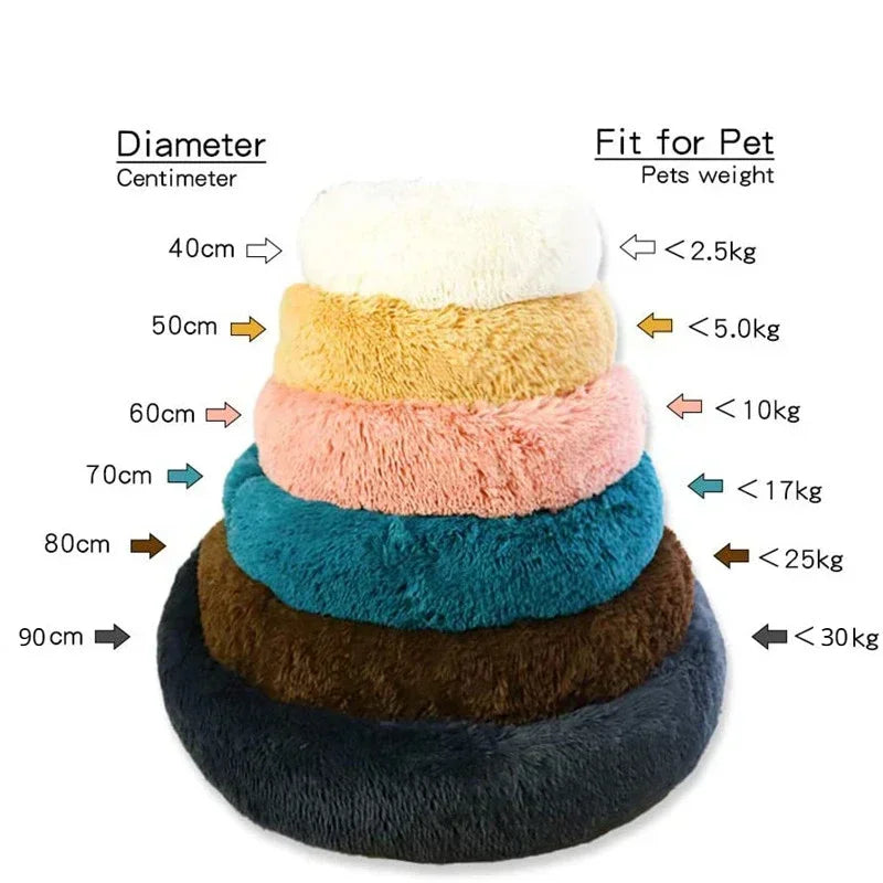 Super Soft Cat Bed Plush Donut Design for Comfort - Smarsty
