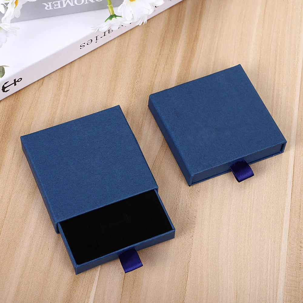 Thick Kraft Paper Jewelry Box With Sponge Insert - Smarsty