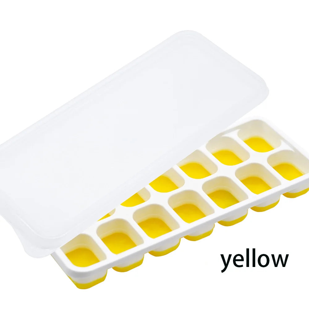 14 Grid Ice Cube Tray Silicone Mold Square Ice Cube Tray Mold Ice Cube Maker Non-toxic Durable Bar Pub Wine Ice Blocks Maker - Smarsty