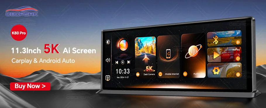 4K Car Dash Cam With Wireless CarPlay And GPS Navigation - Smarsty