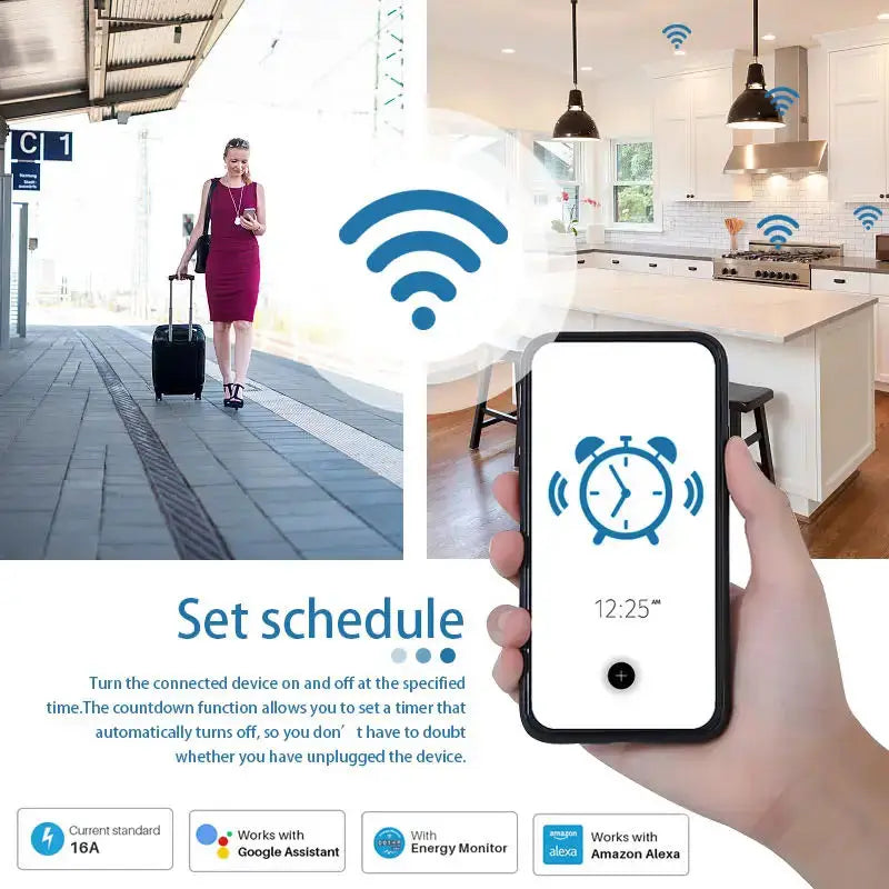 Zigbee Smart Plug With Power Monitoring And Voice Control - Smarsty