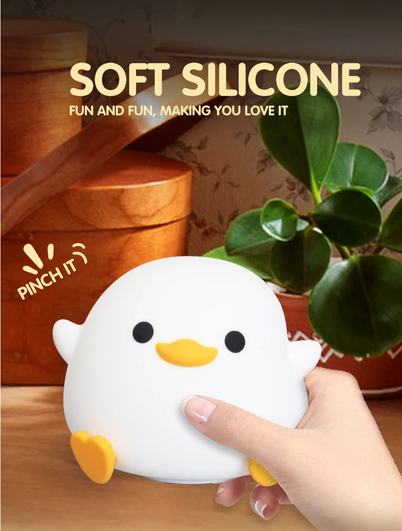 Cute Duck Night Light with Touch Sensor and Timer - Smarsty