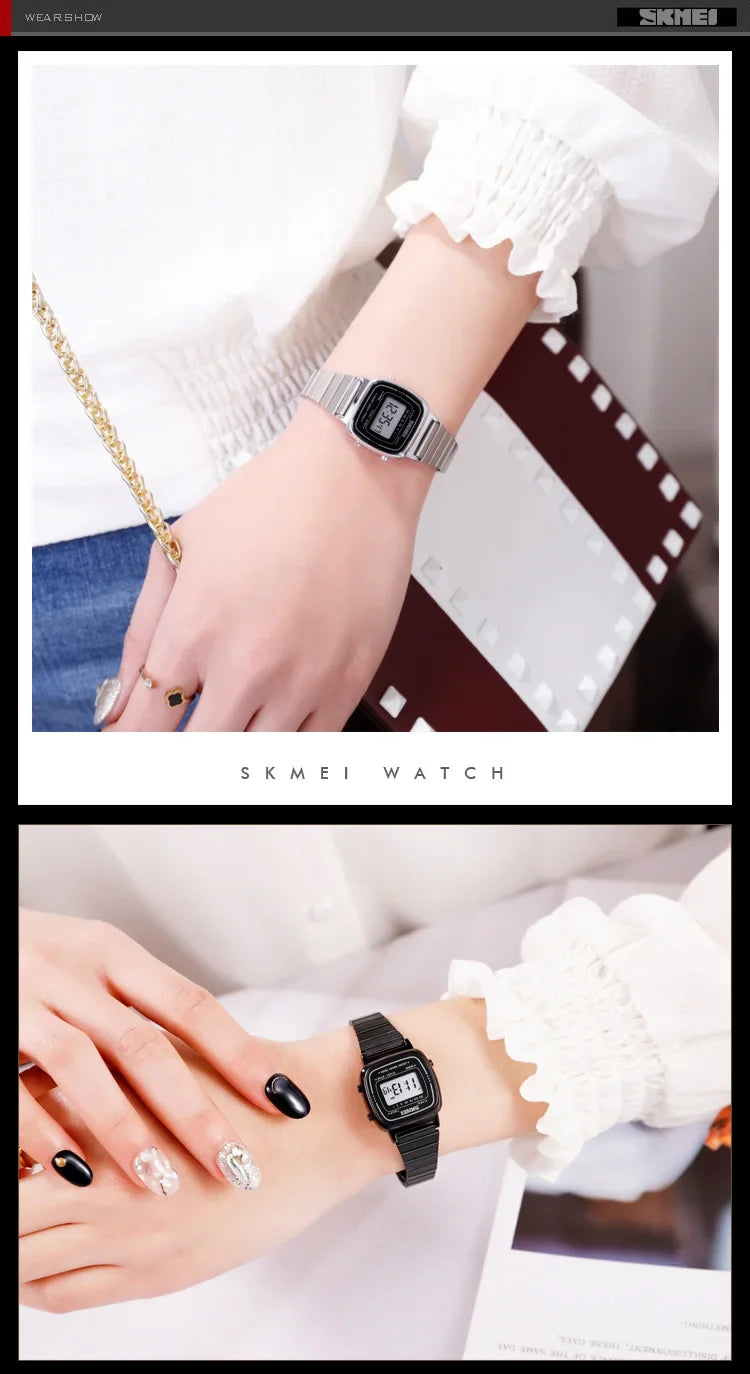 SKMEI 1901 Luxury Waterproof Digital Women's Watch - Smarsty