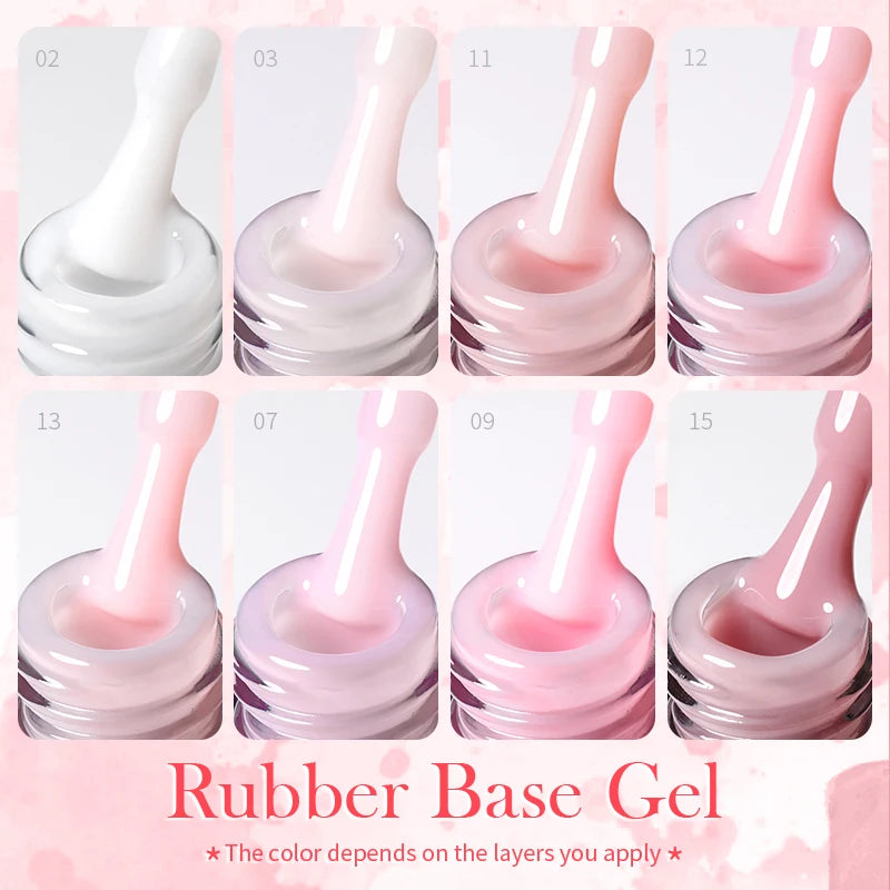 Born Pretty Milky Pink Rubber Base Gel Polish 15ml Self Leveling Formula - Smarsty