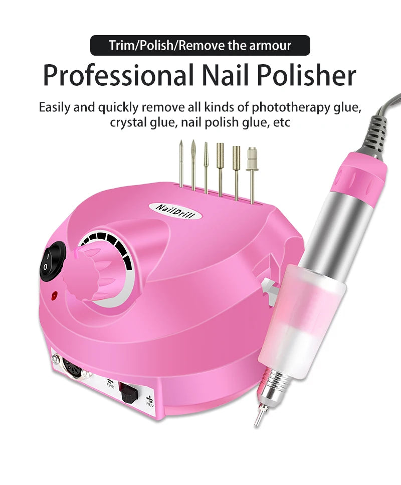 Professional Electric Nail Drill 35000RPM Portable Manicure Machine - Smarsty