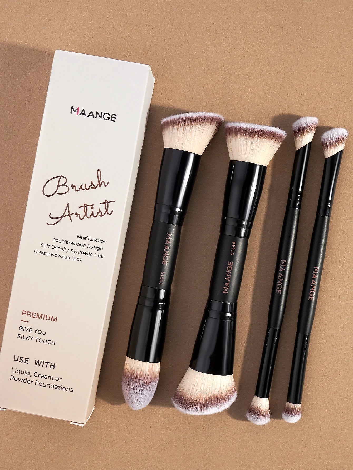 MAANGE 4 Piece Makeup Brush Set for Beginners - Smarsty