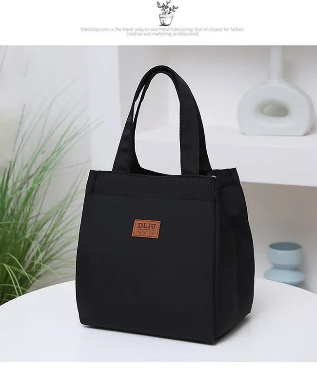 Large Capacity Insulated Lunch Bag With Sturdy Top Handle - Smarsty