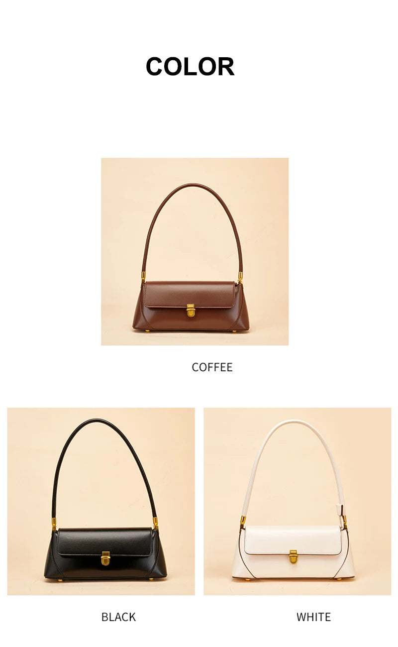 Lux Baguette Bag For Women Genuine Leather Shoulder - Smarsty