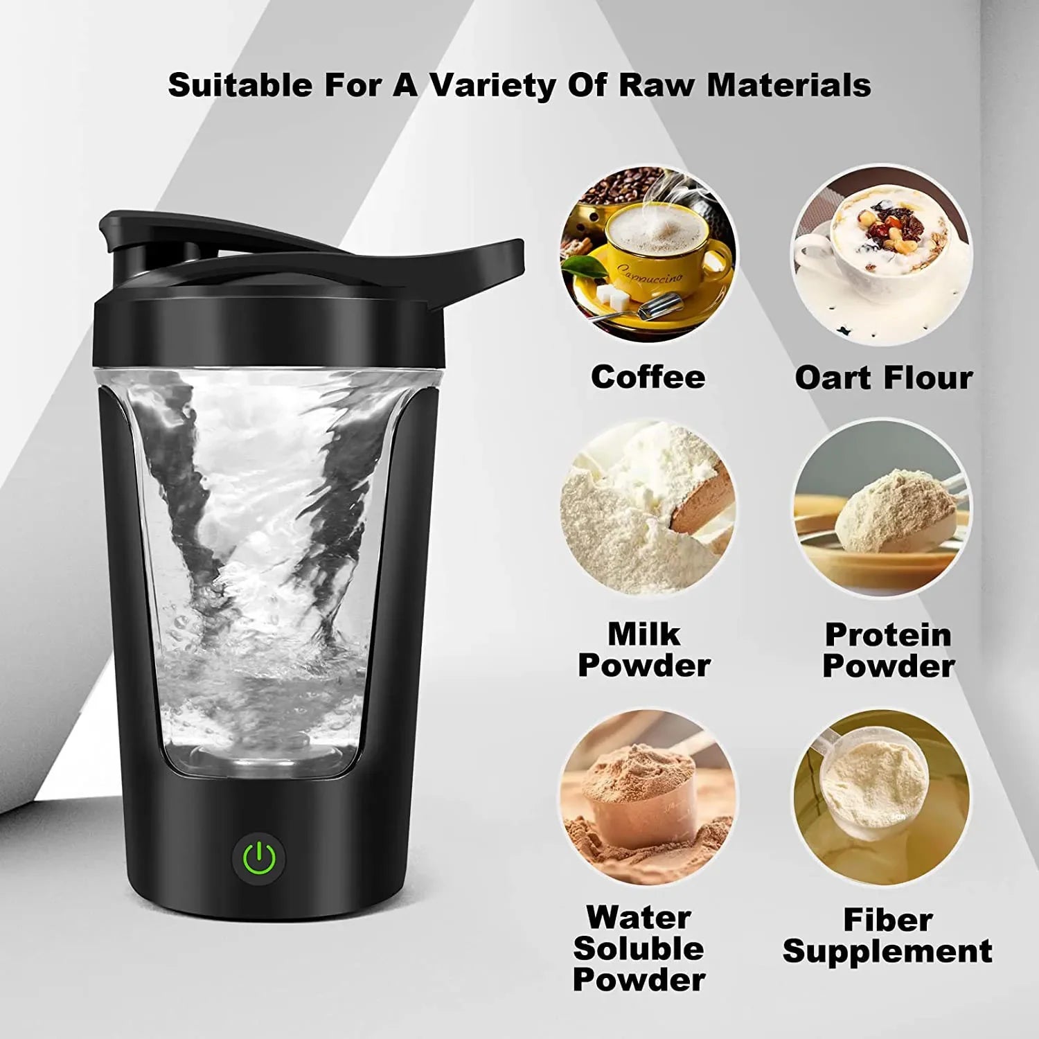 450ml Blenders Cup Electric Mixing Cup Portable Protein Powder Shaker Bottle Mixer For Travel Home Office Kitchen Tools by Smarsty
