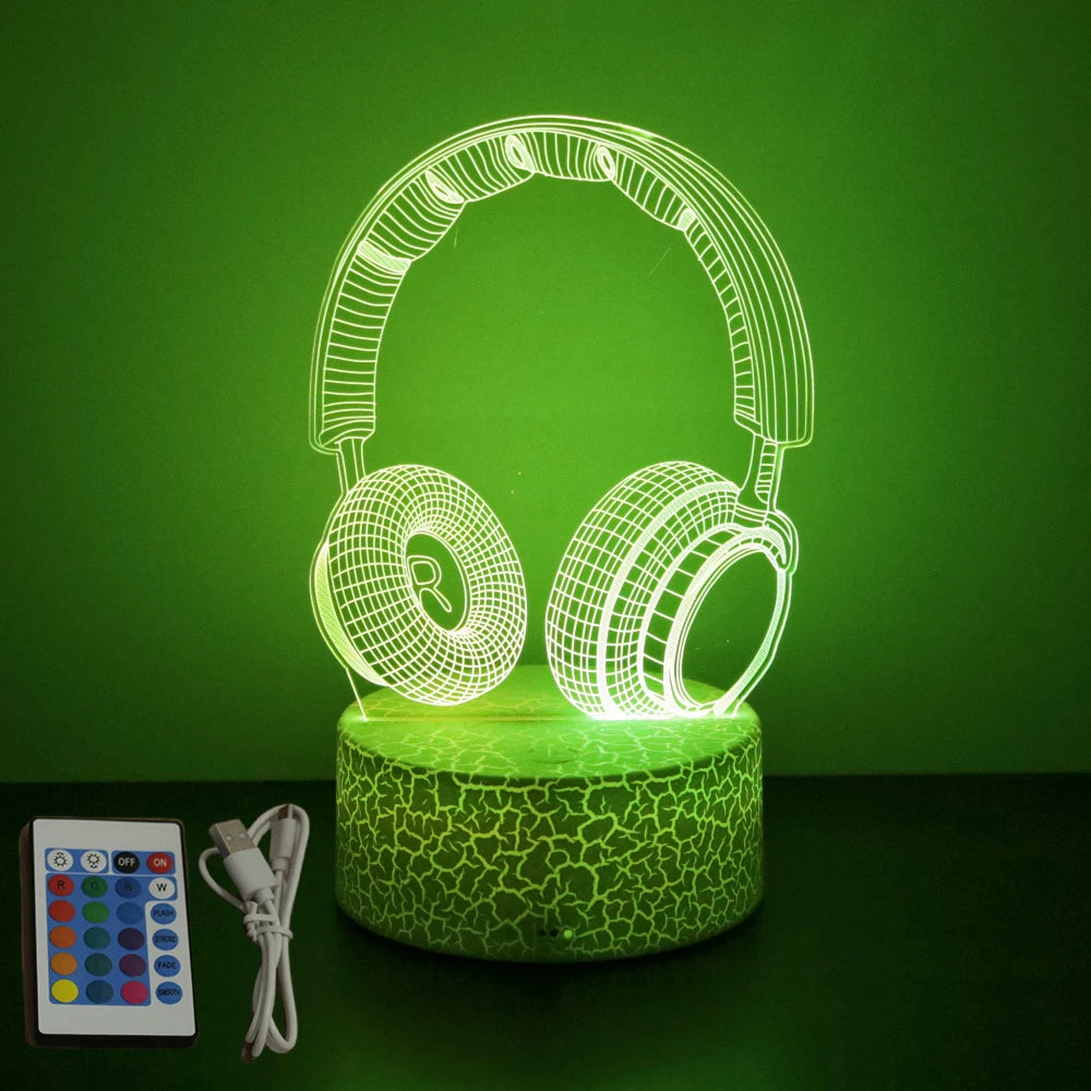 Neon Gamer 3D LED Night Light for Gaming Room - Smarsty