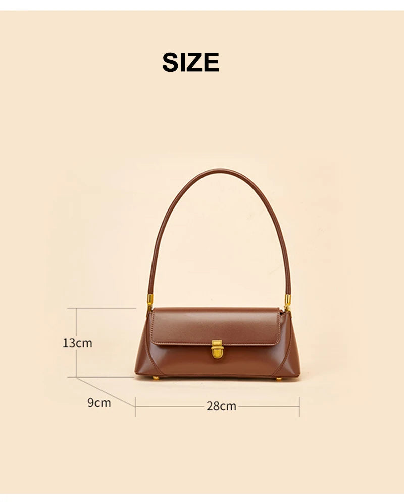 Lux Baguette Bag For Women Genuine Leather Shoulder - Smarsty