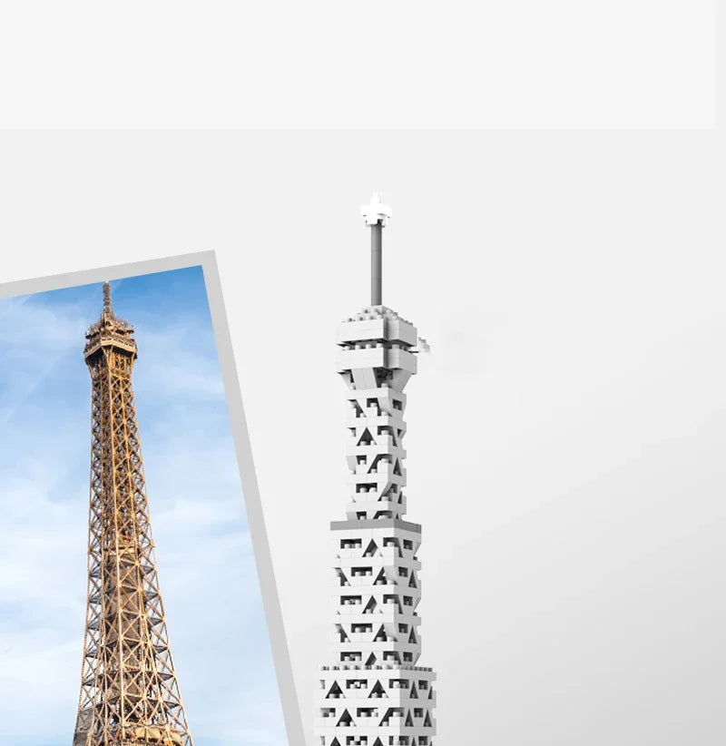 Eiffel Paris Tower Building Block Series Boys and Girls Children's Micro Particle Building Block Assembly Puzzle Toys by Smarsty