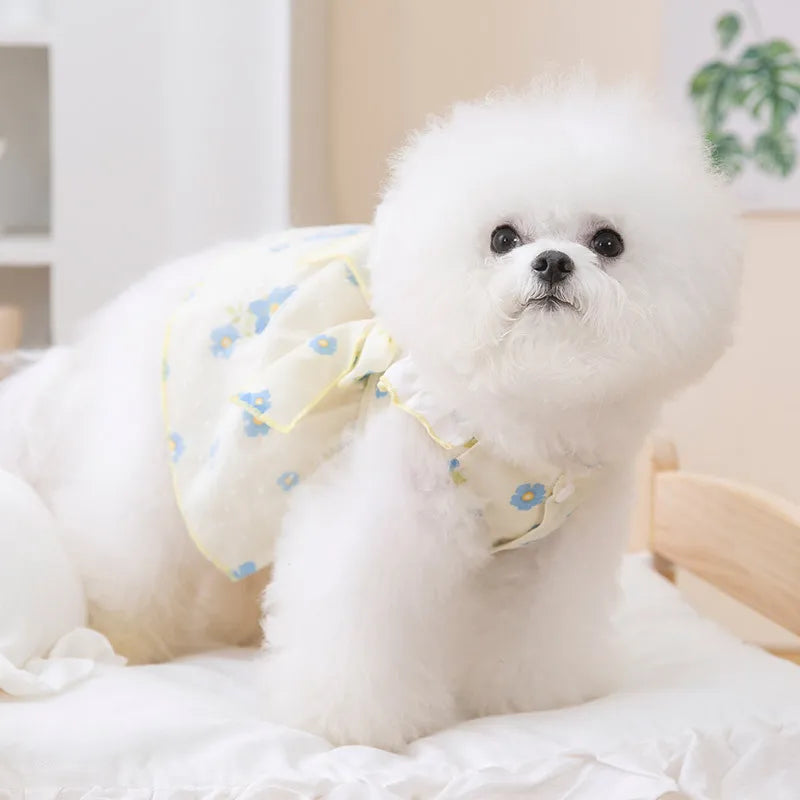 Cute Summer Dog Princess Dress with Bow Lace - Smarsty